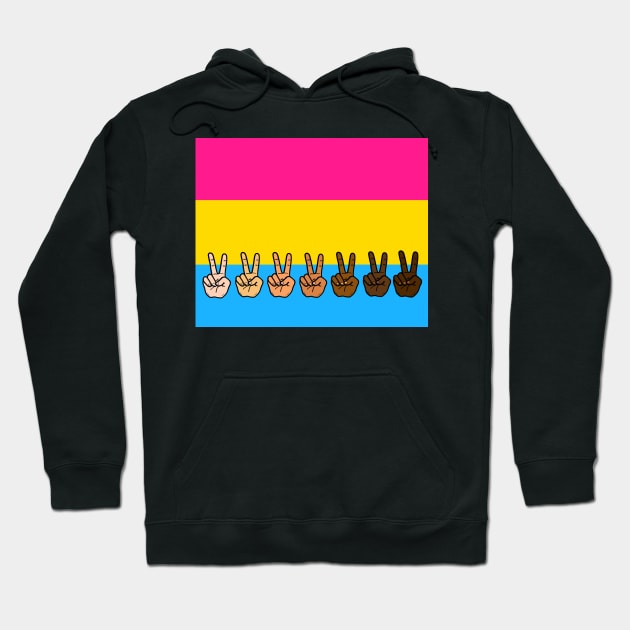 V Sign Hand Pansexual Hoodie by Nalidsa